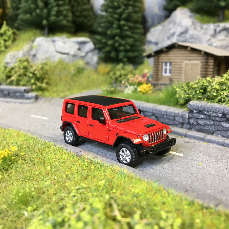 MicroCity, Jeep Wrangler, rouge, 2017 - HERPA 87MC000011 - HO 1/87
