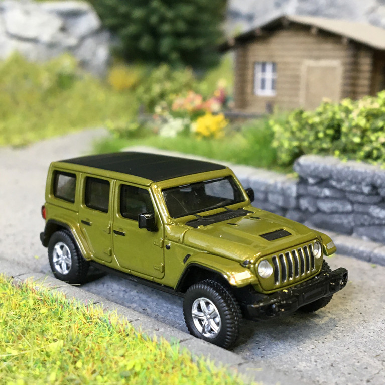 MicroCity, Jeep Wrangler, vert, 2017 - HERPA 87MC000014 - HO 1/87