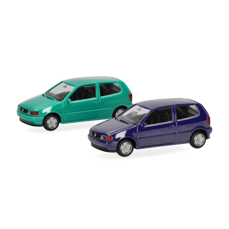 MiniKit, Volkswagen Polo, 2 portes, pistache/bleu - HERPA 012140-007 - HO 1/87