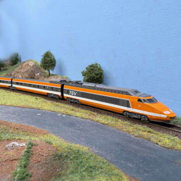 TGV PSE, Paris Sud-Est, rame N°46, 6 éléments, livrée orange, SNCF, Ep IV - AZAR MODELS T01-OR1A - Z 1/220