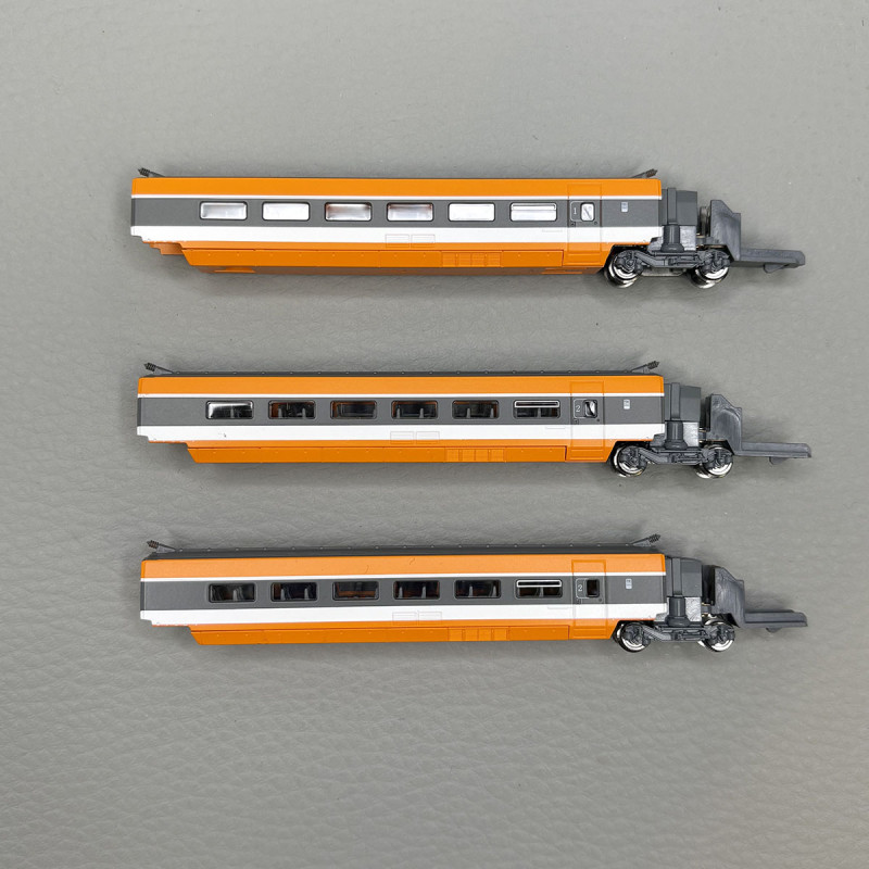 3 éléments complémentaire, TGV PSE, Paris Sud-Est, rame N°46, livrée orange, SNCF - AZAR MODELS T01-OR2