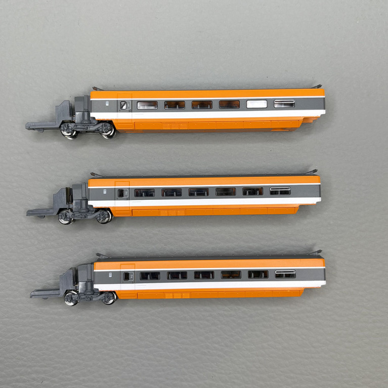 3 éléments complémentaire, TGV PSE, Paris Sud-Est, rame N°46, livrée orange, SNCF - AZAR MODELS T01-OR2