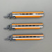 3 éléments complémentaire, TGV PSE, Paris Sud-Est, rame N°46, livrée orange, SNCF - AZAR MODELS T01-OR2
