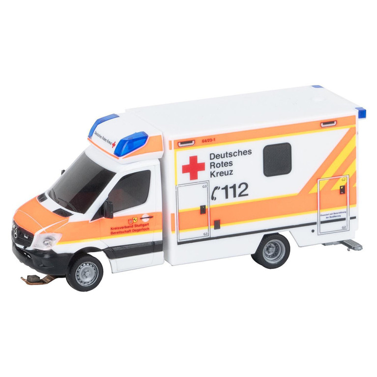 Mercedes Benz Sprinter Ambulance DRK, car system - FALLER 161445 - HO 1/87