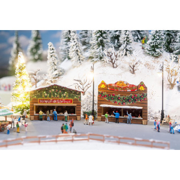 2 stands de marché de Noël - Faller 272020 - N 1/160