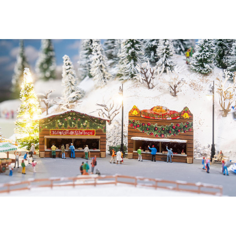 2 stands de marché de Noël - Faller 272020 - N 1/160
