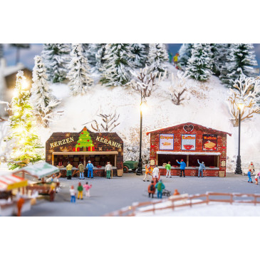 2 stands de marché de Noël - Faller 272021 - N 1/160