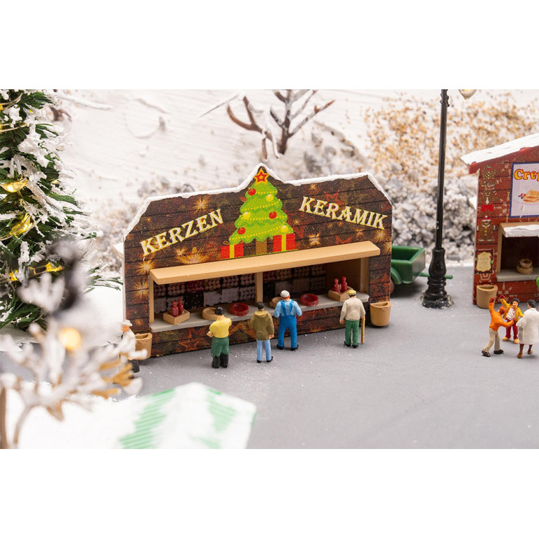 2 stands de marché de Noël - Faller 272021 - N 1/160