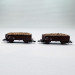 2 wagons tombereaux type E0 17, chargement de betteraves sucrières, DB - MARKLIN 82396
