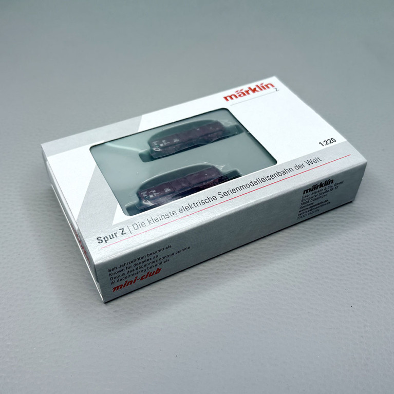 2 wagons tombereaux type E0 17, chargement de betteraves sucrières, DB - MARKLIN 82396