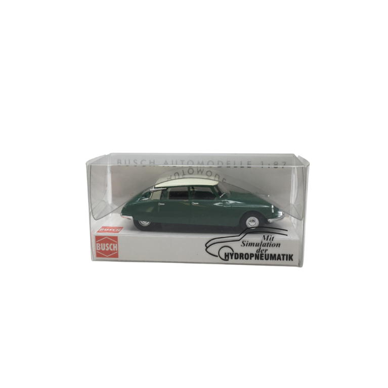 Citroën DS19, vert foncé/blanc, 1955 - BUSCH 48020 - HO 1/87