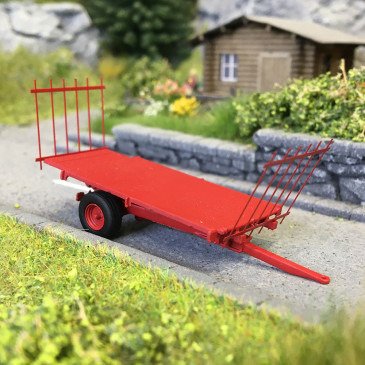 Remorque HI 355T plateau pour fourrage - REE CB187 - HO 1/87
