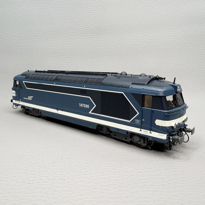 REE MB-250SAC - Locomotive diesel  BB 67590, bleue, logo Casquette et Carmillon, SNCF