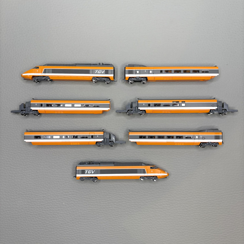 TGV PSE, Paris Sud-Est, rame N°46, 7 éléments, livrée orange, SNCF - AZAR MODELS T01-OR1D