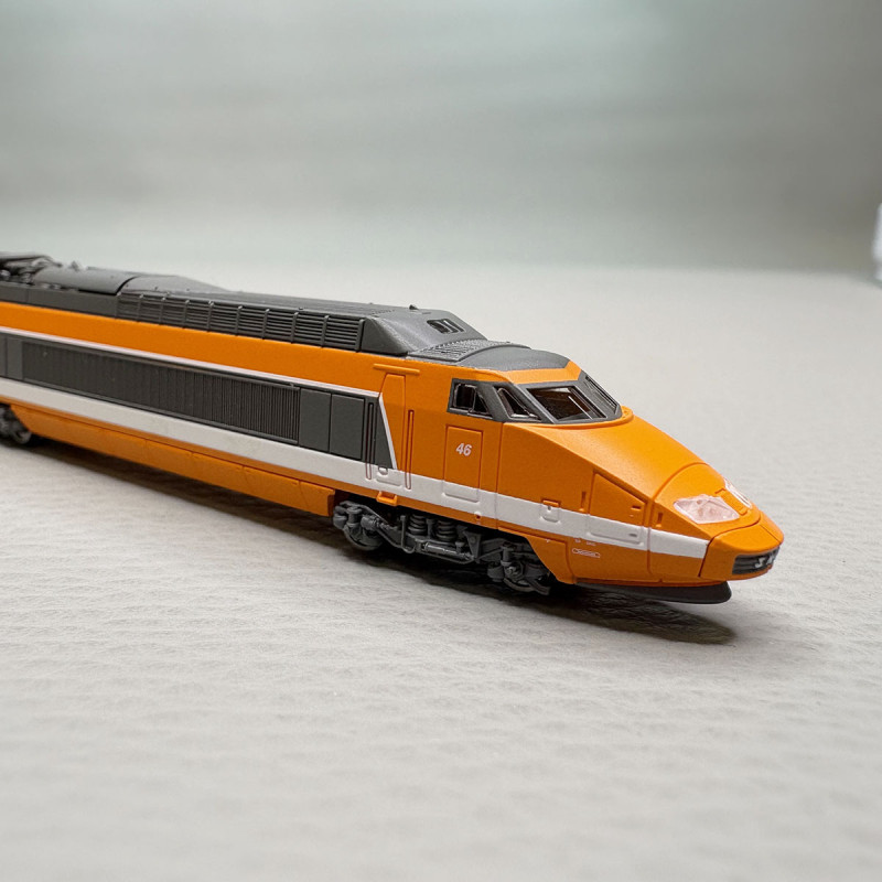 TGV PSE, Paris Sud-Est, rame N°46, 7 éléments, livrée orange, SNCF - AZAR MODELS T01-OR1D