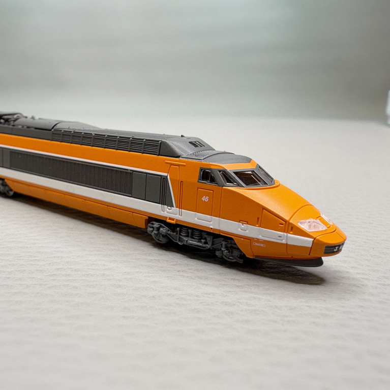 TGV PSE, Paris Sud-Est, rame N°46, 7 éléments, livrée orange, SNCF - AZAR MODELS T01-OR1D