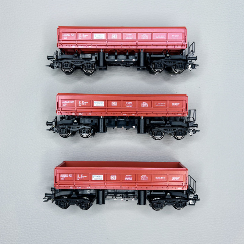 3 wagons à bennes basculantes type Fas, DB - MARKLIN 48458