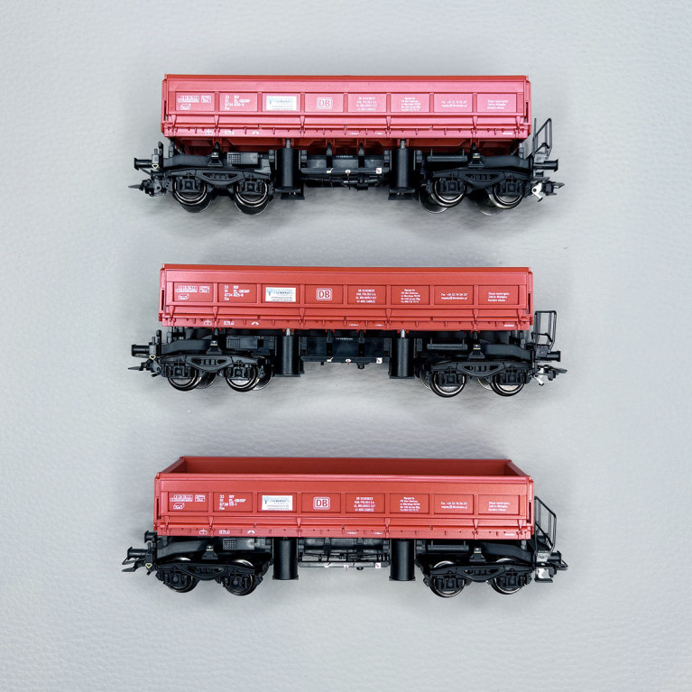 3 wagons à bennes basculantes type Fas, DB - MARKLIN 48458