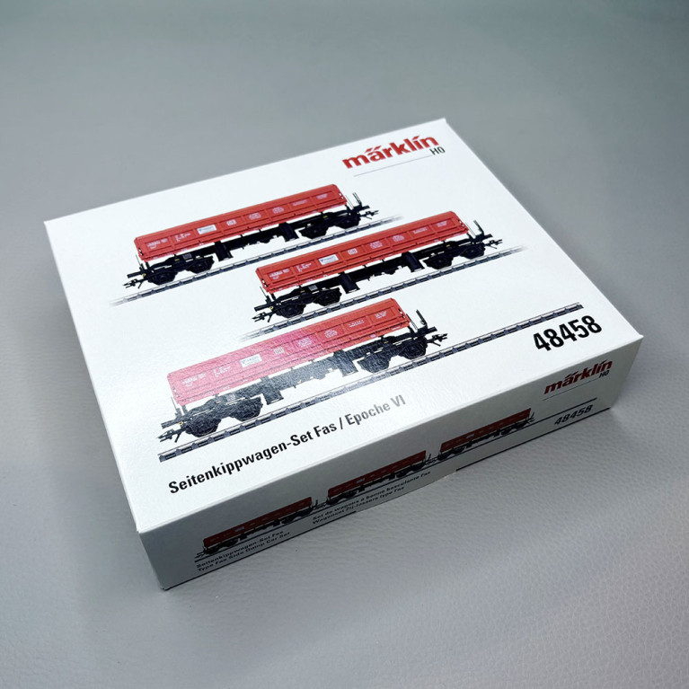 3 wagons à bennes basculantes type Fas, DB - MARKLIN 48458