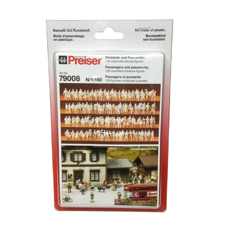 Voyageurs, passants, 120 figurines - PREISER 79008 - N 1/160
