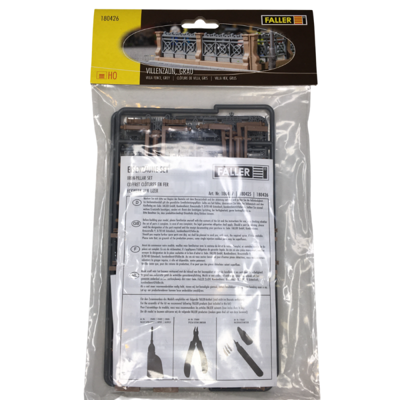 Clôture de villa, gris - Faller 180426 - HO 1/87