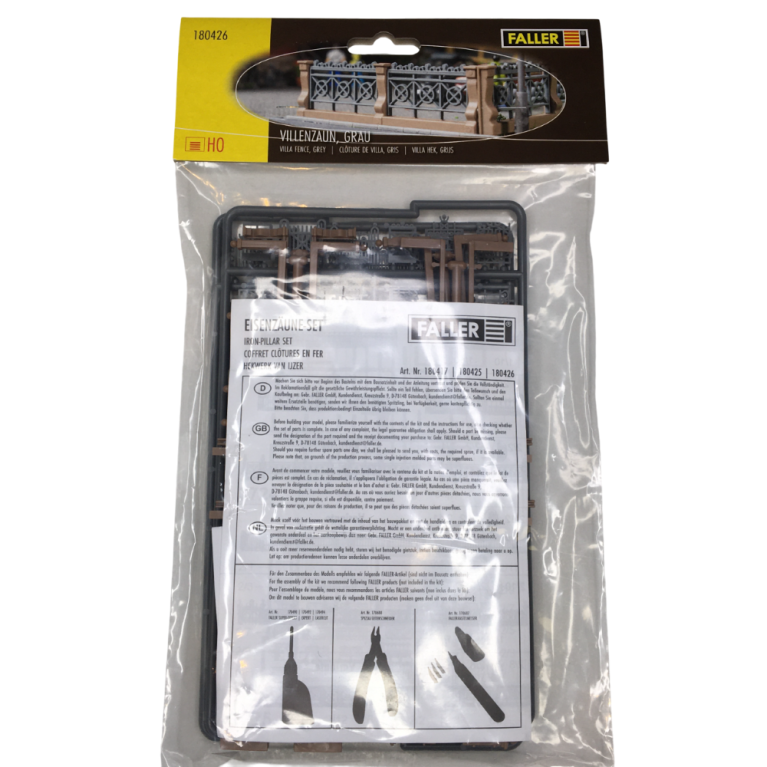 Clôture de villa, gris - Faller 180426 - HO 1/87