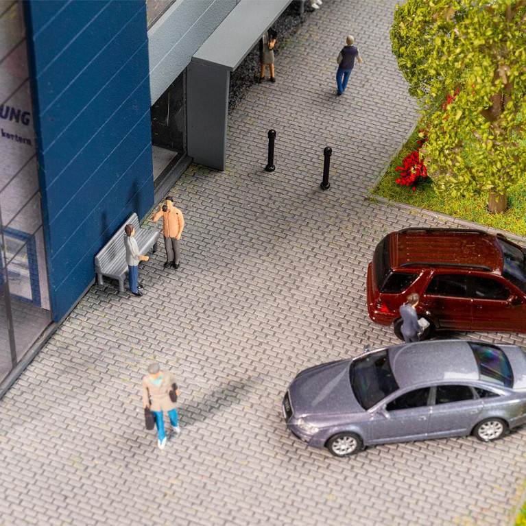 PREMIUM Film routier pavés, gris clair - Faller 170310 - HO 1/87