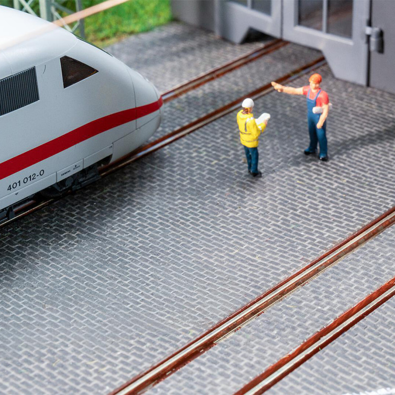 PREMIUM Film routier pavés, gris foncé - Faller 170311 - HO 1/87