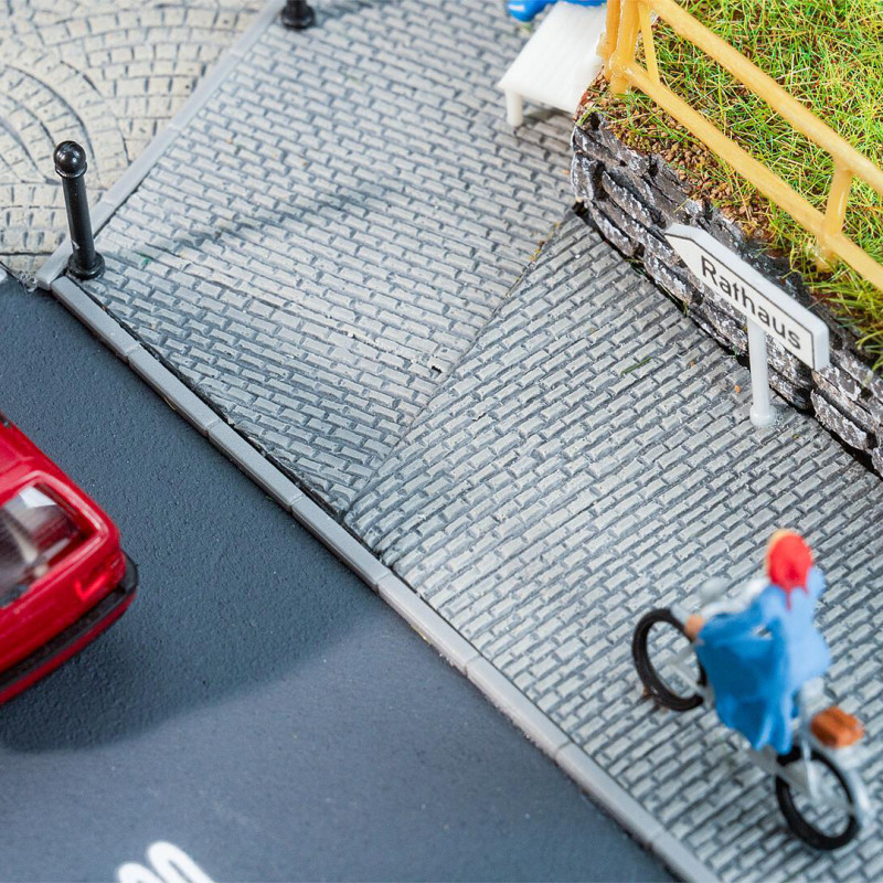 PREMIUM Film routier, trottoir pavés - Faller 170318 - HO 1/87