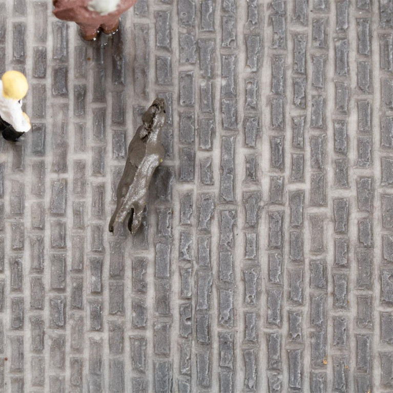 PREMIUM Film routier, pavés, gris foncé - Faller 272311 - N 1/160