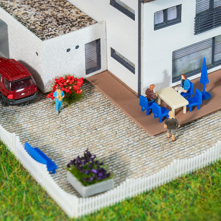 PREMIUM Film routier, pavés gris chiné - Faller 272314 - N 1/160