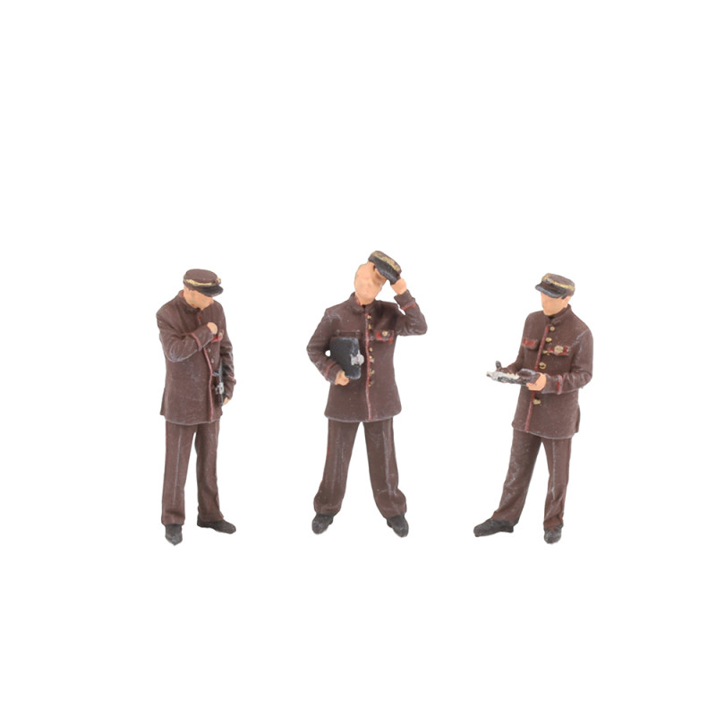 3 agents de bord de la CIWL/SNCF - LSMODELS 89650 - HO 1/87
