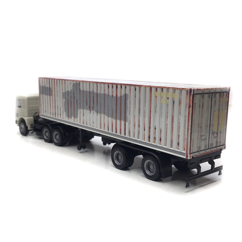 Semi-remorque porte conteneur, MAN F8 DB - HERPA 320283 - HO 1/87
