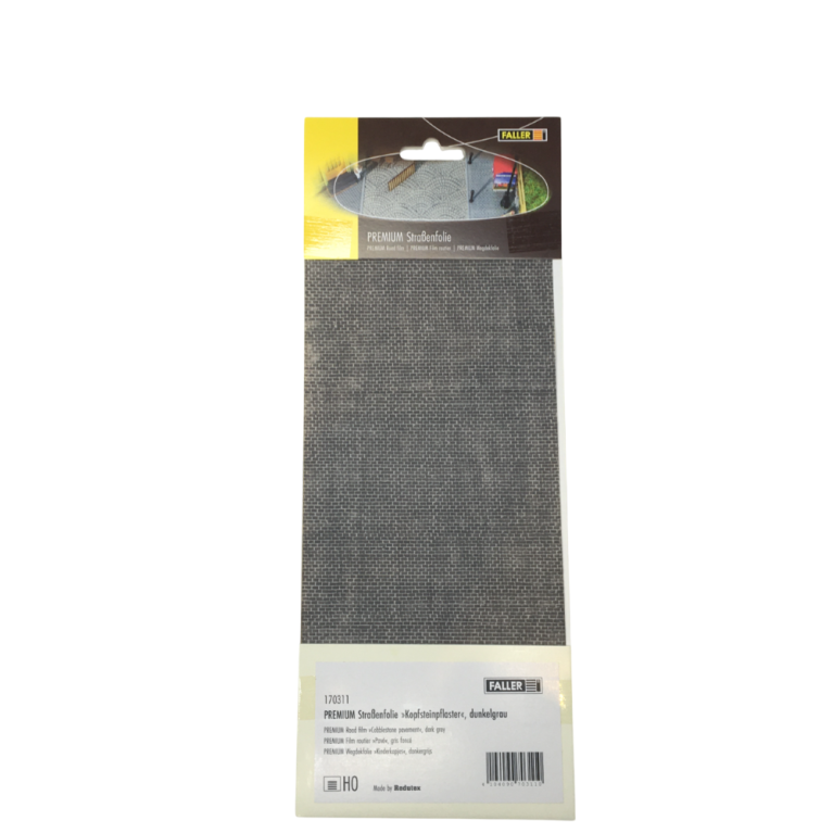 PREMIUM Film routier pavés, gris foncé - Faller 170311 - HO 1/87