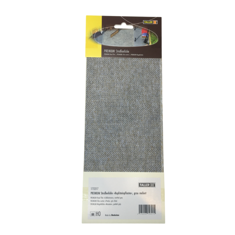 PREMIUM Film routier, pavés, gris chiné - Faller 170317 - HO 1/87