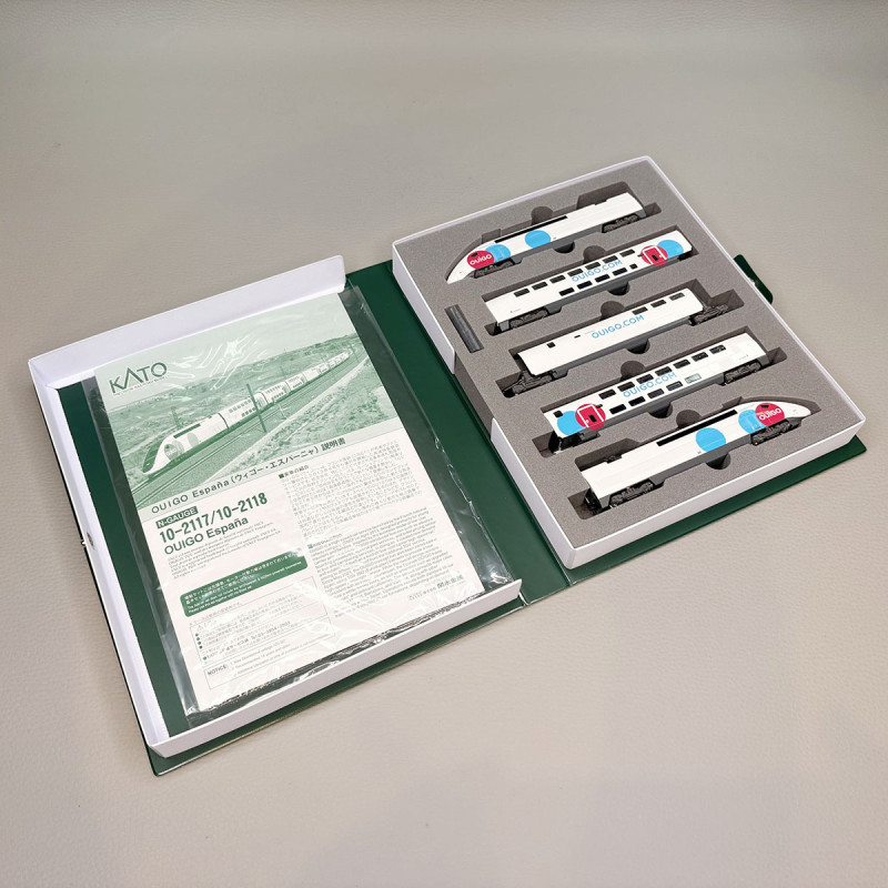 TGV  "Ouigo", rame N°807, 5 éléments dont BAR (France / Espagne), SNCF  - KATO 10-2117