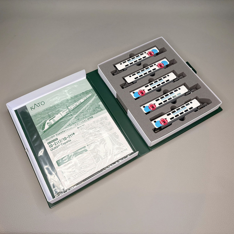 5 voitures intermédiaires TGV Ouigo, rame N°807, France / Espagne, SNCF  - KATO 10-2118