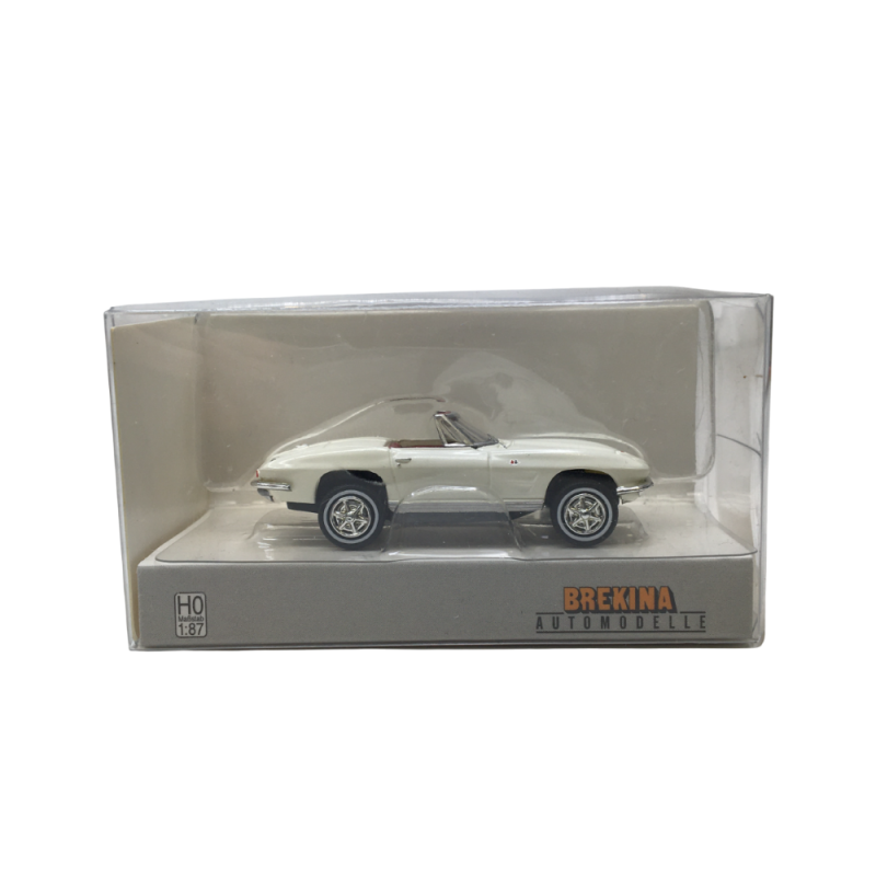Chevrolet Corvette C2, cabriolet ouvert, blanc, 1963 - BREKINA 18031 - HO 1/87