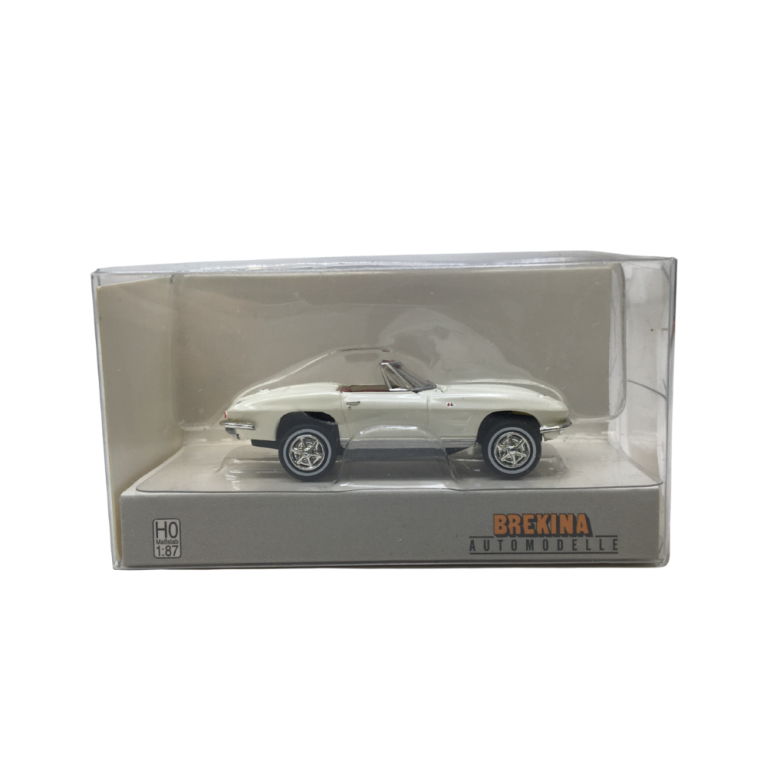 Chevrolet Corvette C2, cabriolet ouvert, blanc, 1963 - BREKINA 18031 - HO 1/87