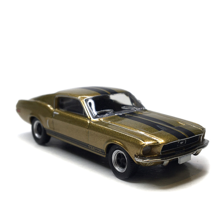 Ford Mustang Fastabck, Shelby GT 350, or/noir, 1968 - BREKINA 19615 - HO 1/87