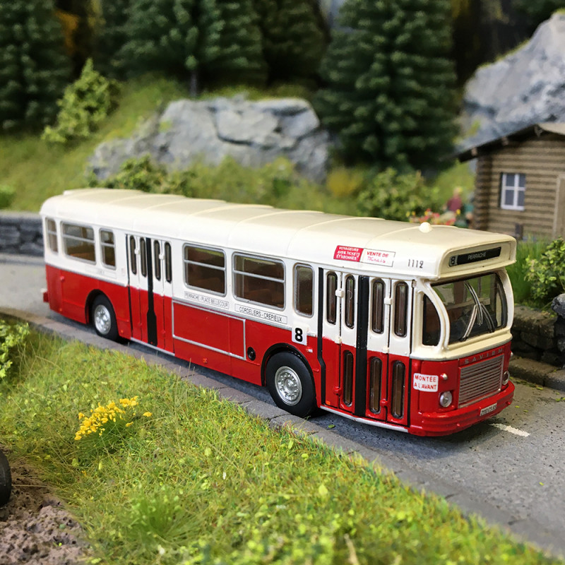 Autobus Saviem SC10, 0-4-4, Lyon, TCL ligne 8 - SAI 4382 - HO 1/87