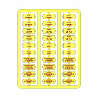 Plaques itinéraires voiture voyageur Sud-Est lettre rouge-HO-1/87 REE XB-044