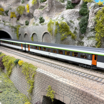 2 voitures Corail, Vtu, B11rtu et B11tu, 2CL, livrée d'origine, logo Encadré, SNCF, Ep. IV - LSMODELS 41213 - HO 1/87