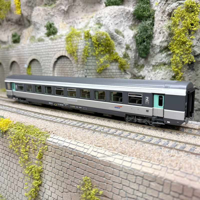 Voiture Corail, Vtu, B11rtu, 2CL, livrée Corail+, Sigle Casquette, SNCF, Ep. V - LSMODELS 46606 - HO 1/87