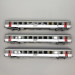 Lsmodels 41219 - 3 voitures Corail, Vtu, A10tu 1CL, B11tu et B11tux 2CL, TER Alsace, logo Nouille, SNCF