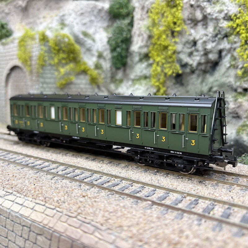 Voiture à compartiment C9ty, 3CL, N°11015, SNCF, Ep. III - PIKO 53329 - HO 1/87