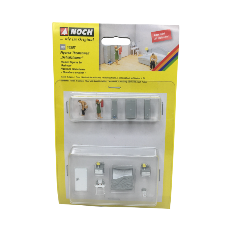 Ensemble de figurines, chambre à coucher - NOCH 16287 - HO 1/87