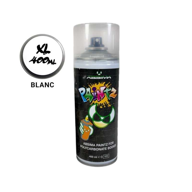 Peinture en spray pour Lexan 400ml - BLANC - ABSIMA 3500001XL