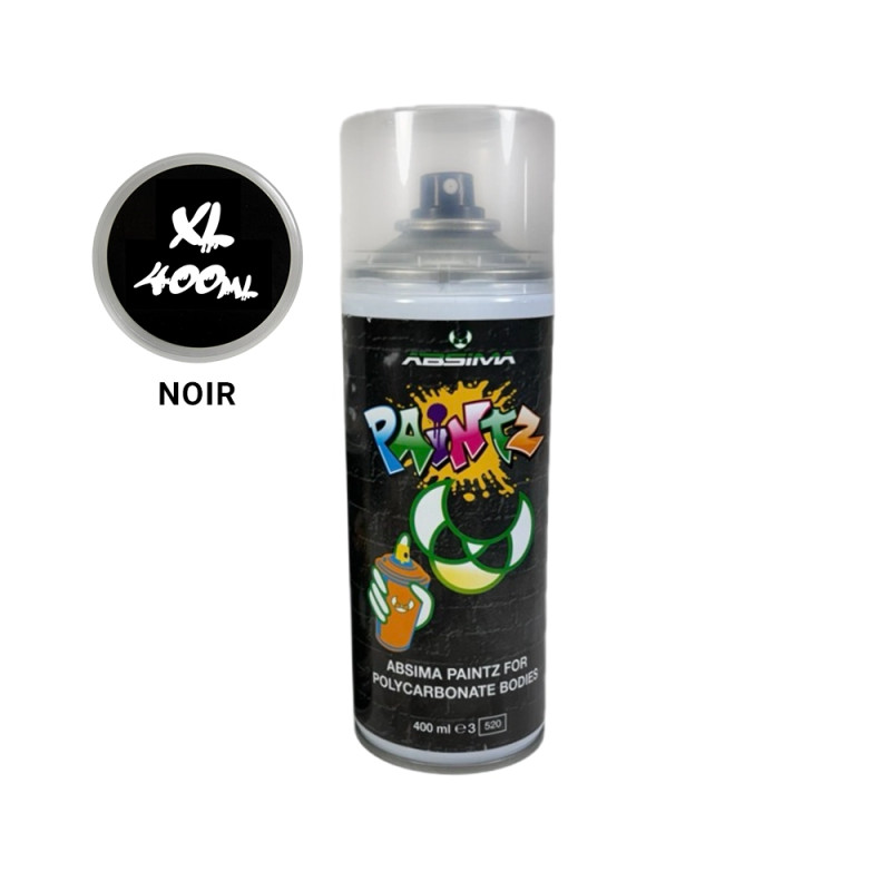 Peinture en spray pour Lexan 400ml - NOIR - ABSIMA 3500005XL