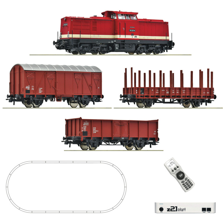 Coffret de démarrage digital, locomotive BR 110 et 3 wagons, DR - Roco 5110009